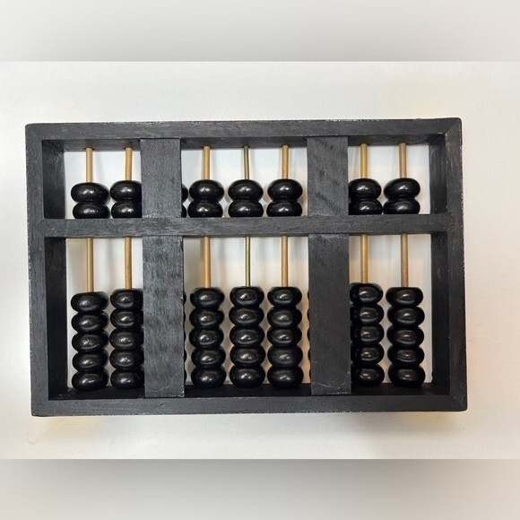 Vintage Wood and Brass Abacus Lotus Flower Brand People’s Republic of China - Picture 2 of 9